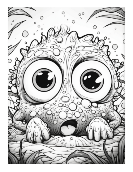 Free Bugged Eyed Monster Coloring Page 93