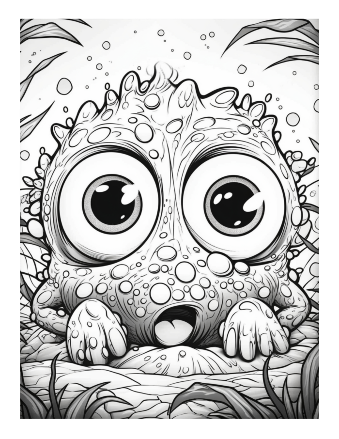 Free Bugged Eyed Monster Coloring Page 93