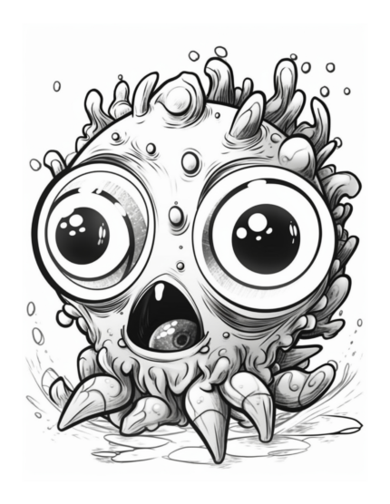 Free Bugged Eyed Monster Coloring Page 97