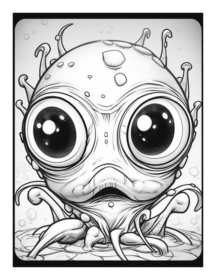 Free Bugged Eyed Monster Coloring Page 99