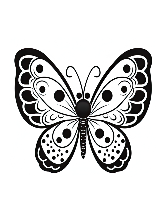 Free Butterfly Coloring Page