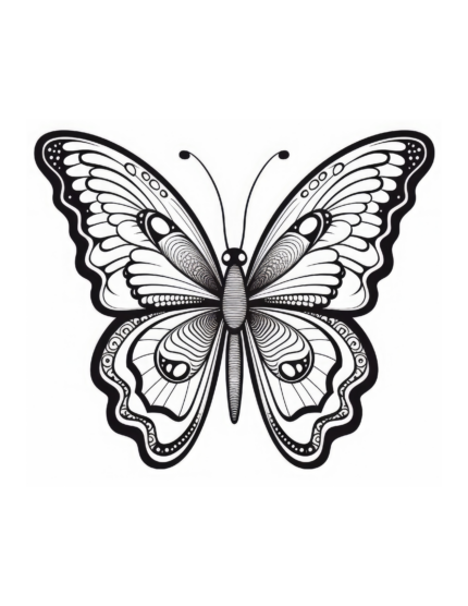 Free Butterfly Coloring Page 63