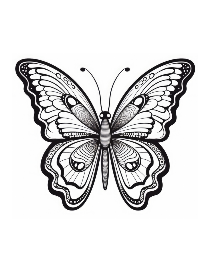 Free Butterfly Coloring Page 63