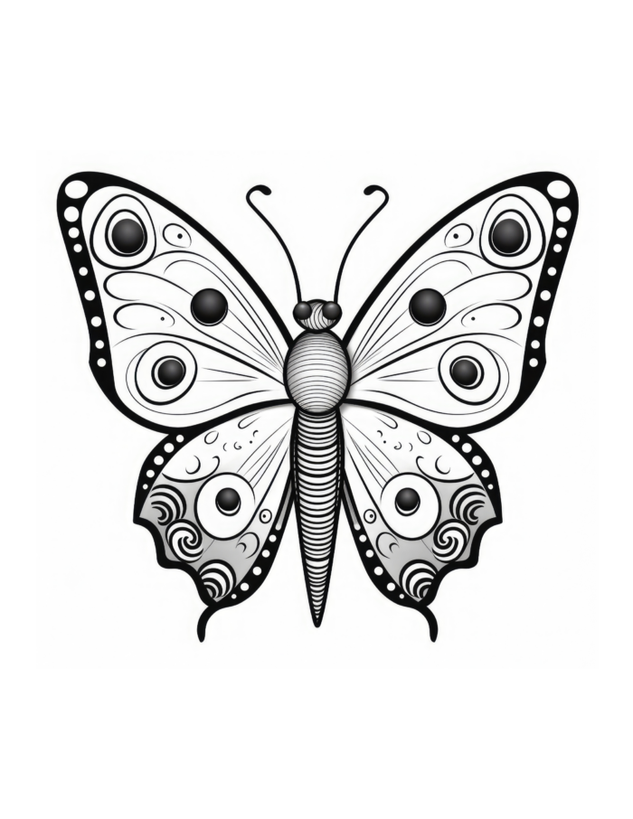Free Butterfly Coloring Page 65