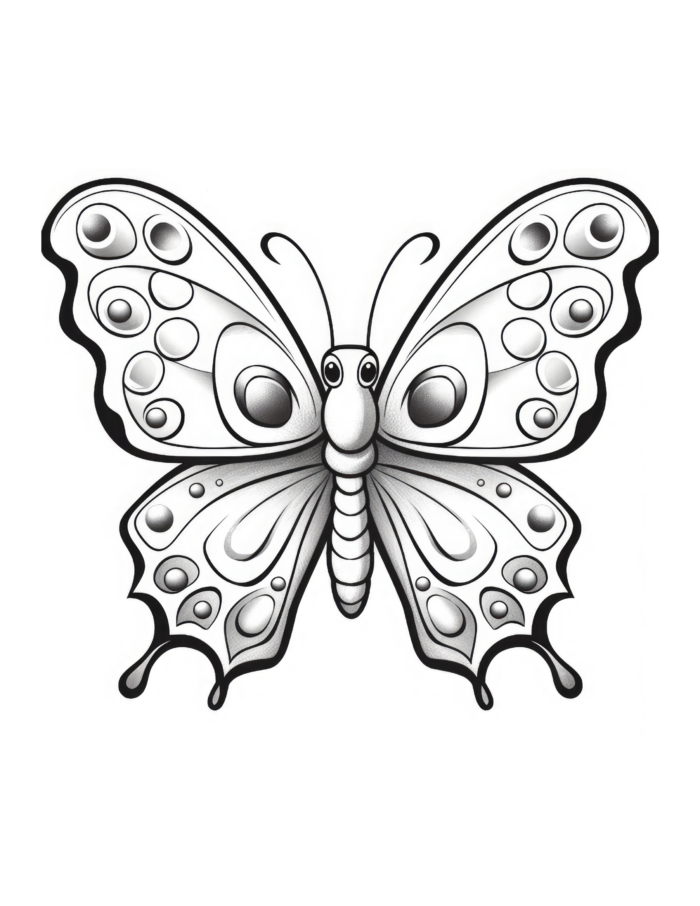 Free Butterfly Coloring Page 67