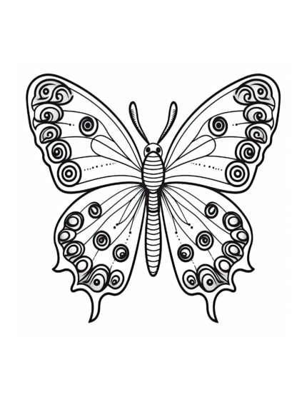 Free Butterfly Coloring Page 69