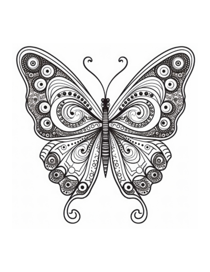 Free Butterfly Coloring Page 73