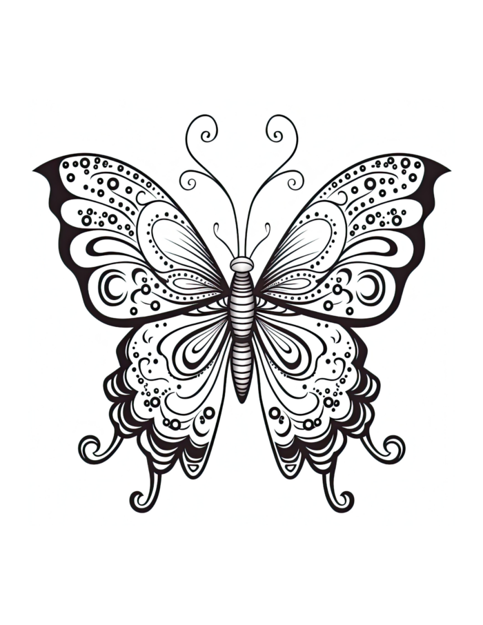 Free Simple Butterfly Coloring Page: Unleash Your Imagination