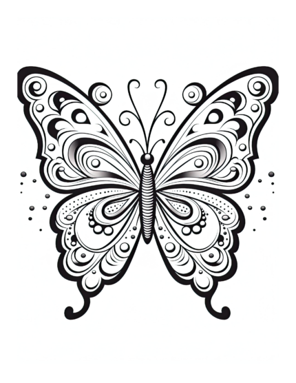 Free Butterfly Coloring Page 77