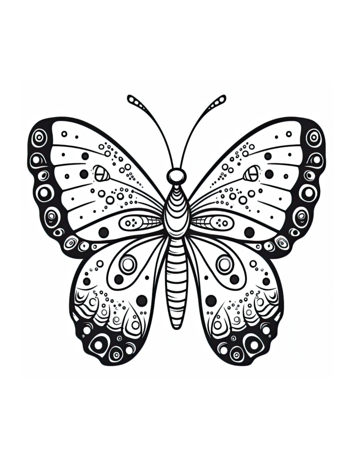 Free Butterfly Coloring Page 79