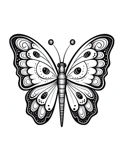 Free Butterfly Coloring Page 81