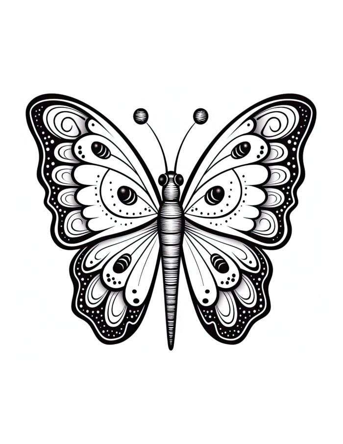 Free Butterfly Coloring Page 81