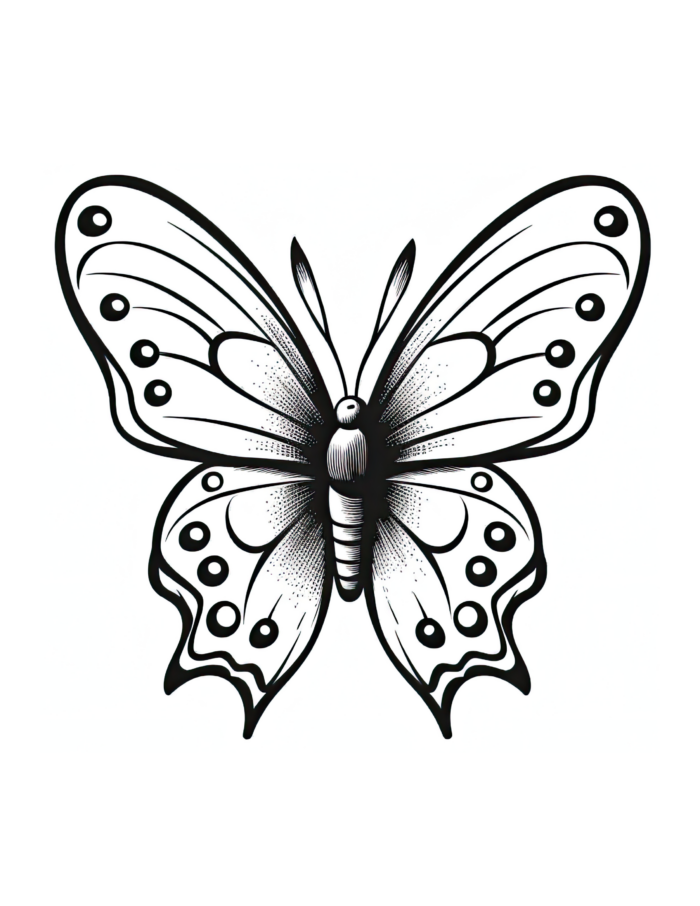 Free Butterfly Coloring Page 85