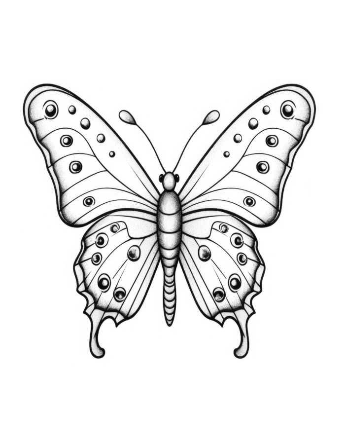 Free Butterfly Coloring Page 87