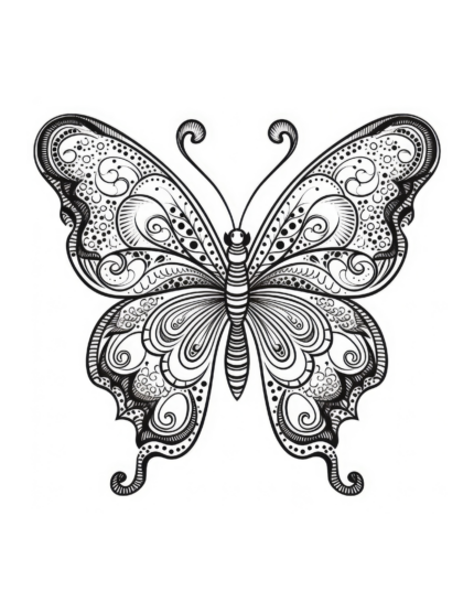 Free Butterfly Coloring Page 89