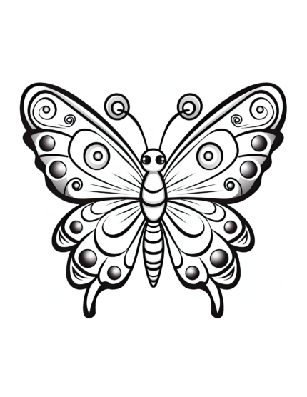 Free Butterfly Coloring Page 91