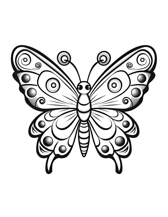 Free Butterfly Coloring Page 91