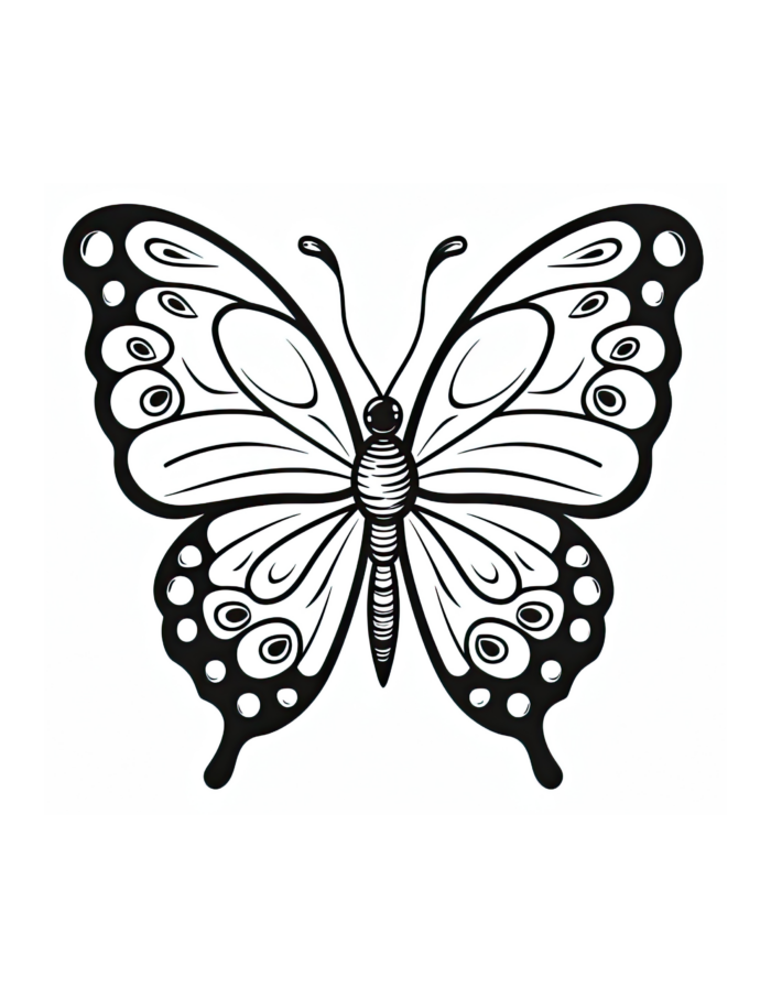Free Butterfly Coloring Page 93