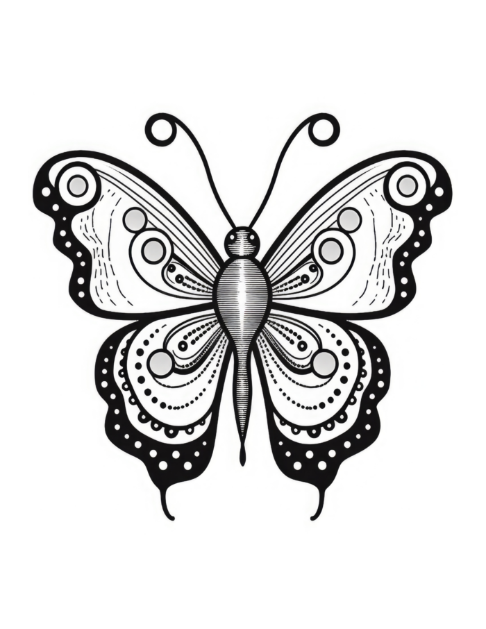 Free Butterfly Coloring Page 95