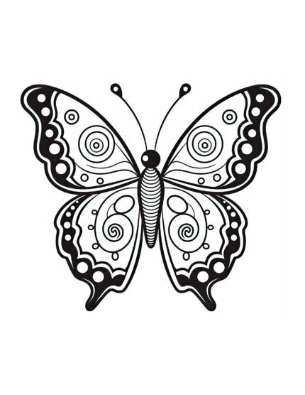 Free Butterfly Coloring Page 97