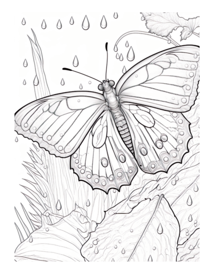 Free Butterfly Garden Coloring Page 31