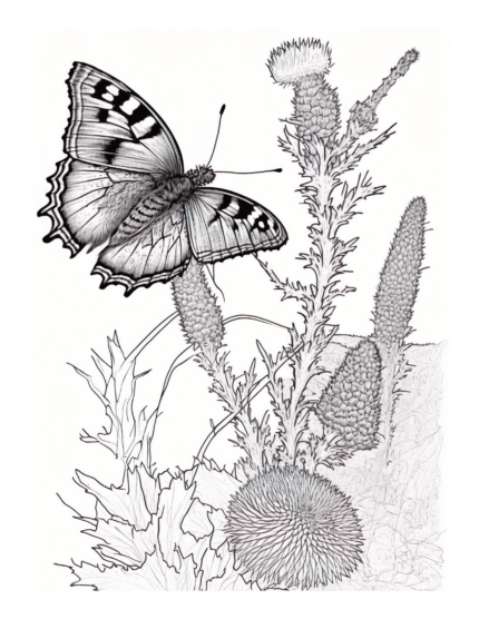Free Butterfly Garden Coloring Page 67