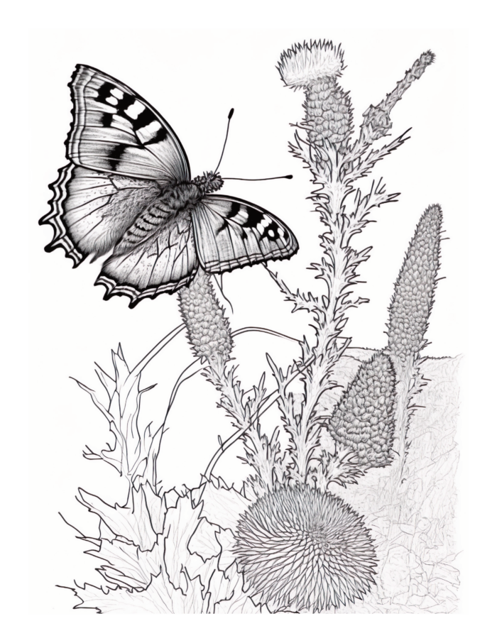 Free Butterfly Garden Coloring Page 67