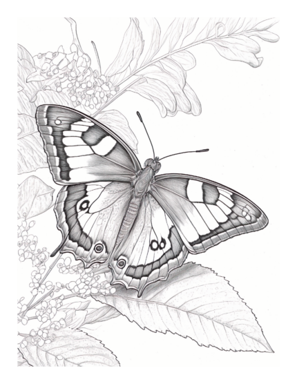 Free Butterfly Garden Coloring Page 71