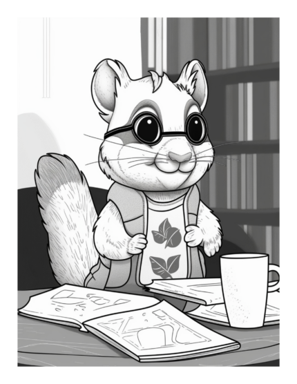Free Coffee and Critters Coloring Page 10