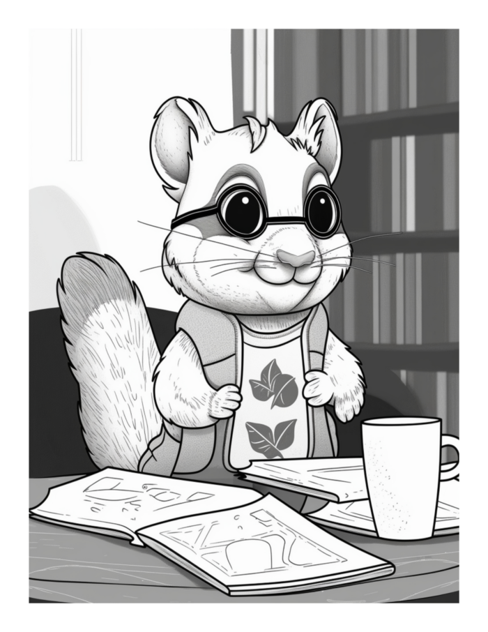 Free Coffee and Critters Coloring Page 10