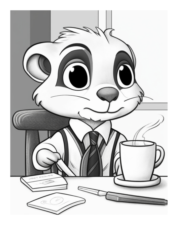 Free Coffee and Critters Coloring Page 11