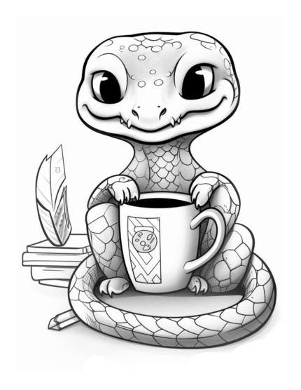 Free Coffee and Critters Coloring Page 13