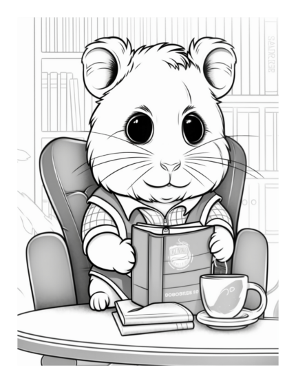 Free Coffee and Critters Coloring Page 18