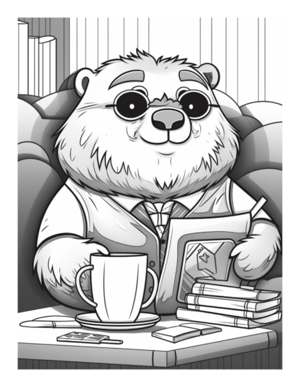 Free Coffee and Critters Coloring Page 26