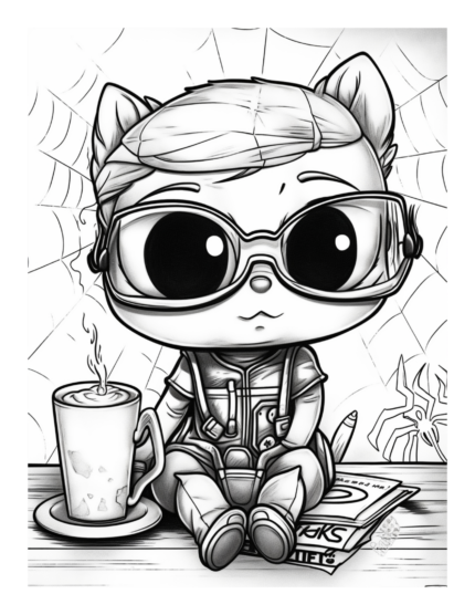 Free Coffee and Critters Coloring Page 29