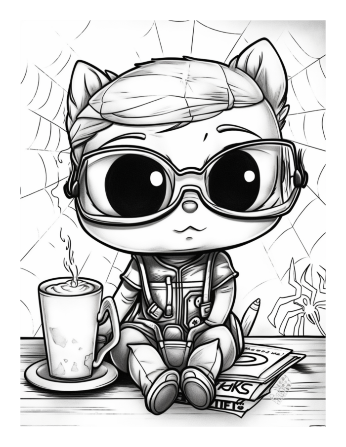 Free Coffee and Critters Coloring Page 29