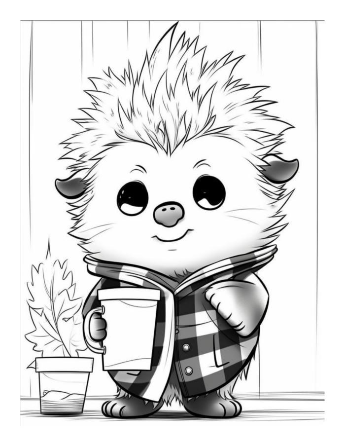 Free Coffee and Critters Coloring Page 32