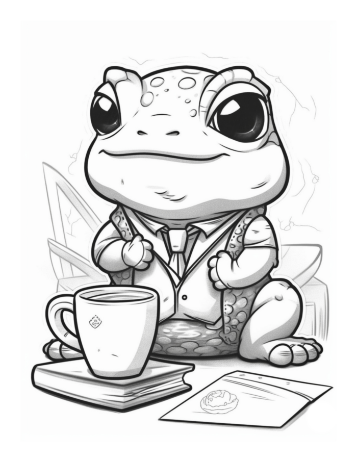 Free Coffee and Critters Coloring Page 35