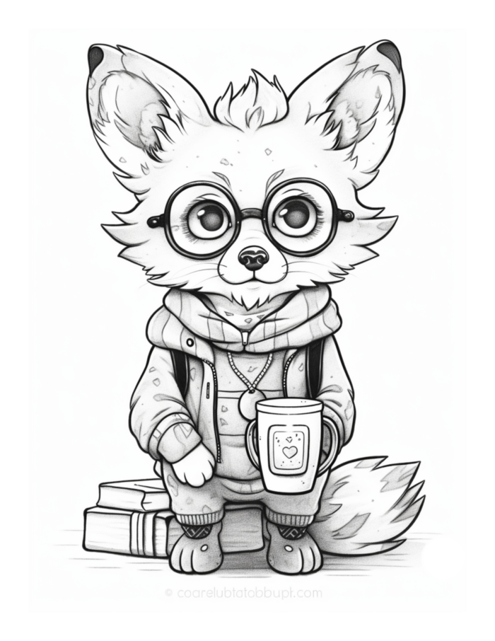 Free Coffee and Critters Coloring Page 36