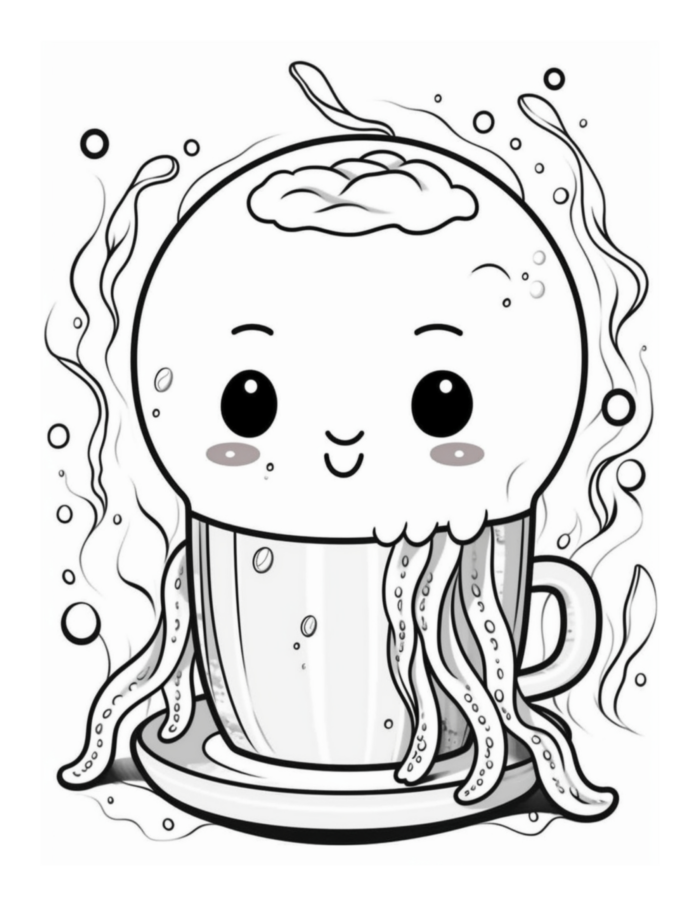 Free Coffee and Critters Coloring Page 37