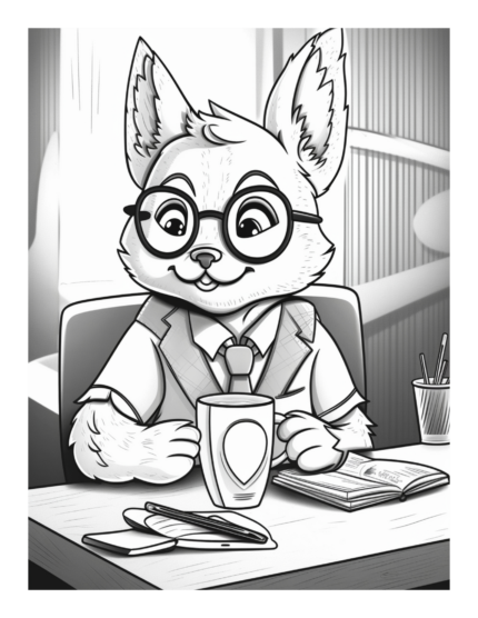 Free Coffee and Critters Coloring Page 42