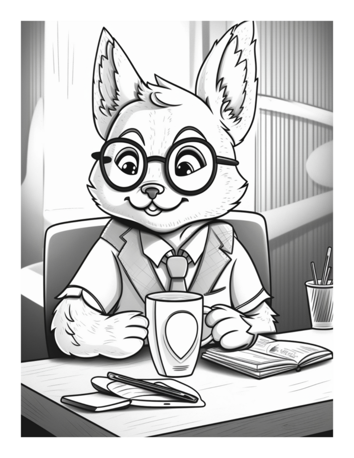 Free Coffee and Critters Coloring Page 42