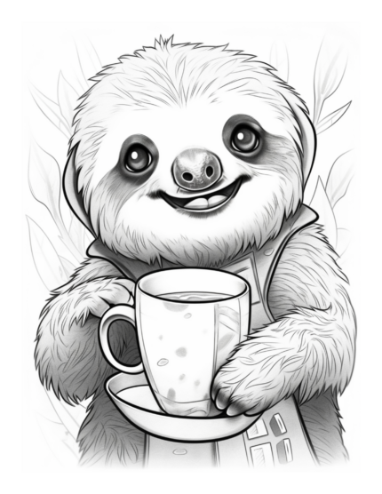 Free Coffee and Critters Coloring Page 45