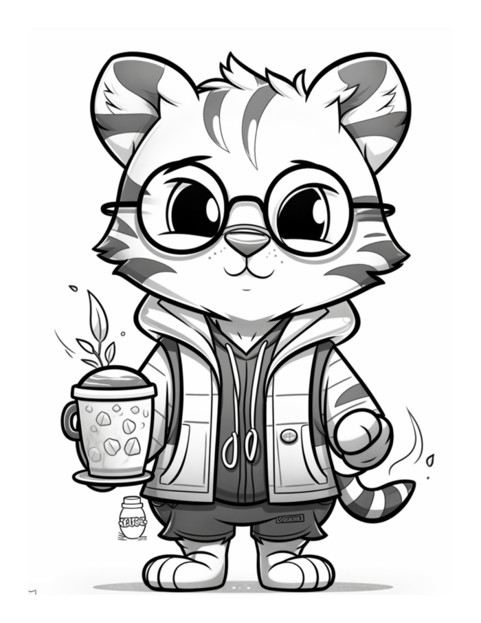 Free Coffee and Critters Coloring Page 52