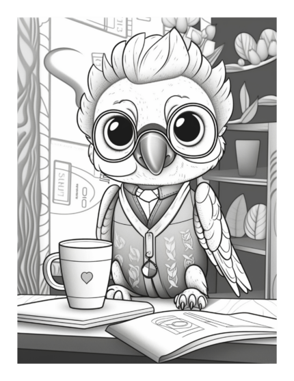 Free Coffee and Critters Coloring Page 67