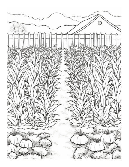 Free Vegetable Garden Coloring Page