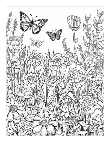 Free Country Garden Coloring Page 29