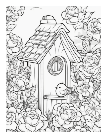 Free Country Garden Coloring Page 3