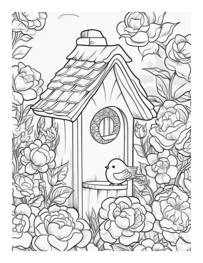 Free Country Garden Coloring Page 3