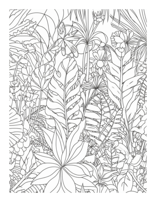 Free Printable Nature's Tranquility - Fern Plant Coloring Page For Kids ...